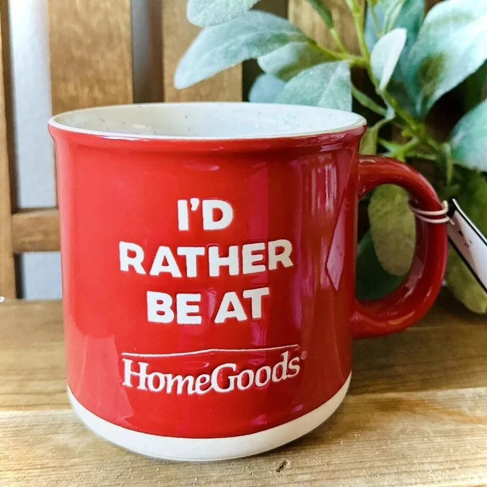 “I’d Rather Be At HomeGoods” Christmas Mug TJ Maxx Marshalls NEW with Tags